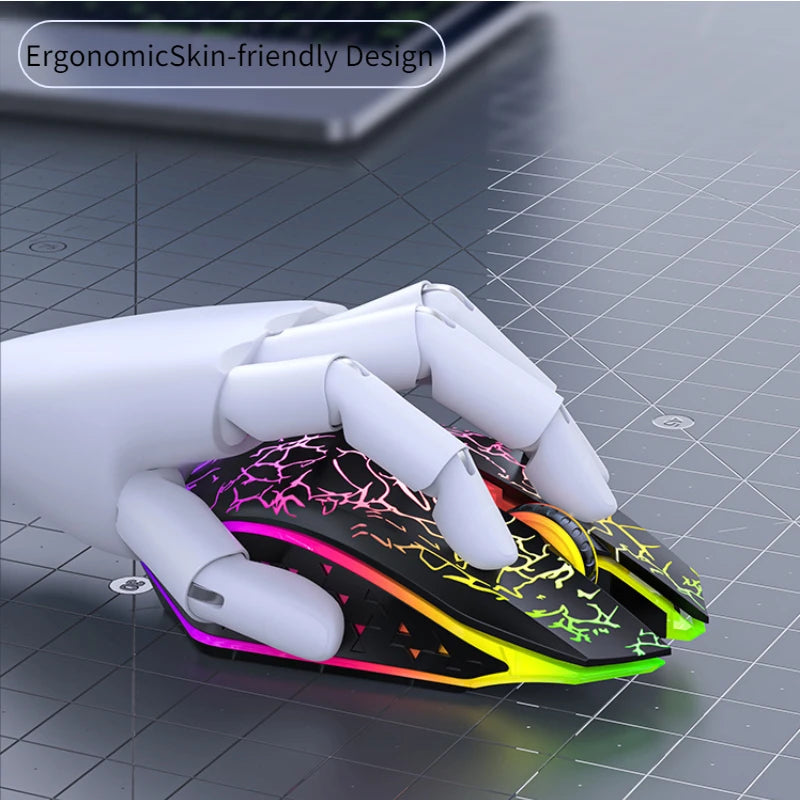 2.4G Bluetooth Wireless Mouse Gaming Mouse Silent Mouse Rechargeable Mouse 800-1200-1600 DPI Mouse Mice for PC Laptop Macbook Peaceful Pleasures Health and Wellness