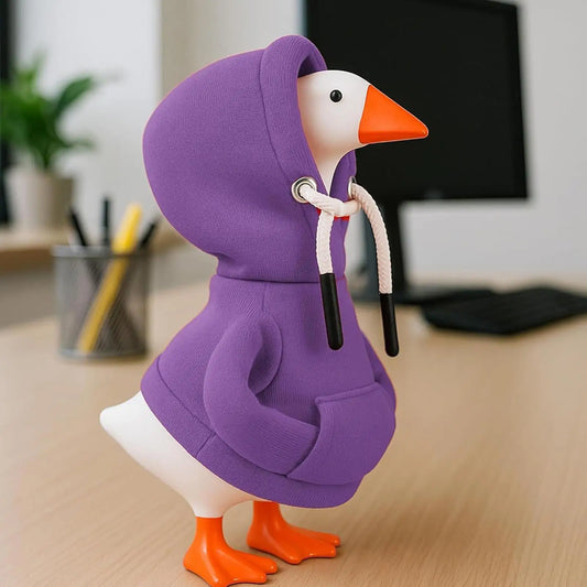 7 Inch Desk Geese Hoodies Outfit Tabletop Animal Costume Decor, Porch Outdoor Party Holiday Decoration Supplies Peaceful Pleasures Health and Wellness