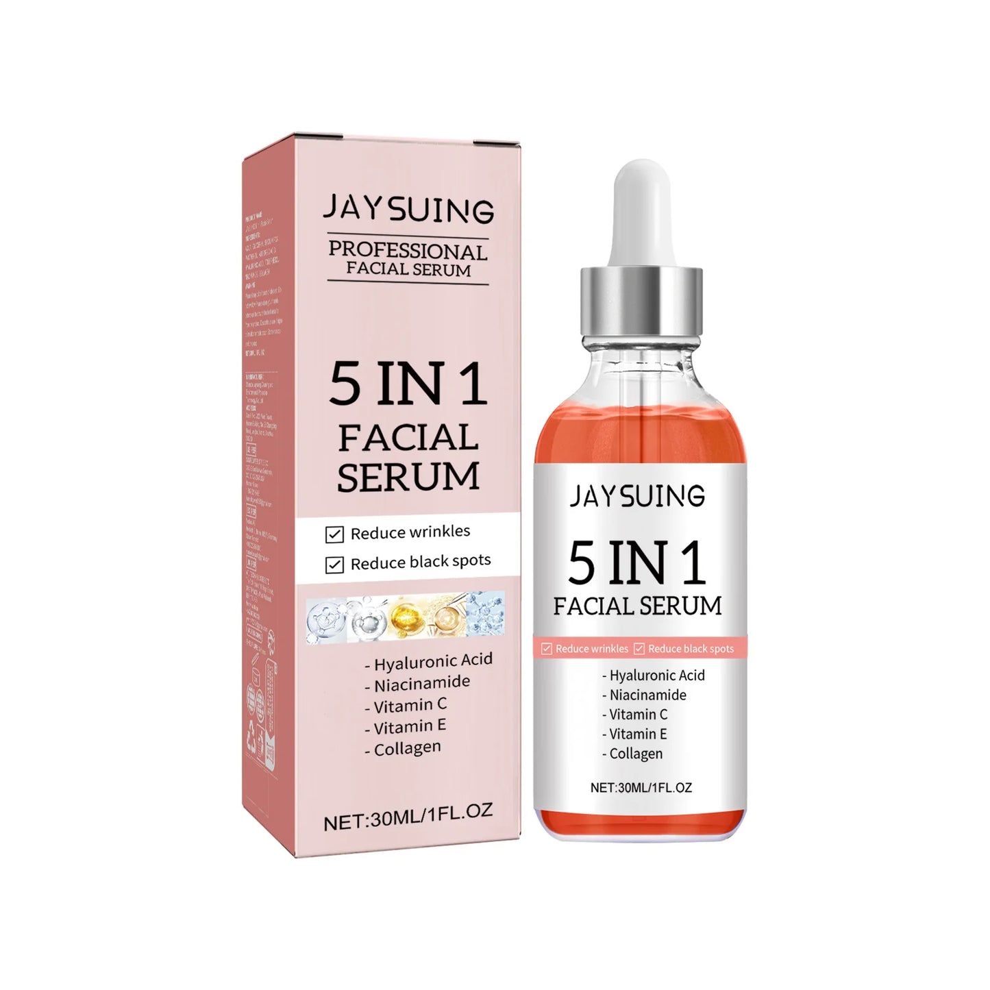 Facial Moisturizing Set Hydrate Brighten Firm Skin Exfoliating Acne Removal Shrink Pore Fix Sensitive Dullness Collagen Face Kit Peaceful Pleasures Health and Wellness Essence 30ml Boxed 1 set