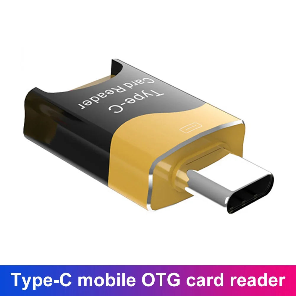 Mini Type-C TF Card Reader – Aluminum, Plug & Play Peaceful Pleasures Health and Wellness
