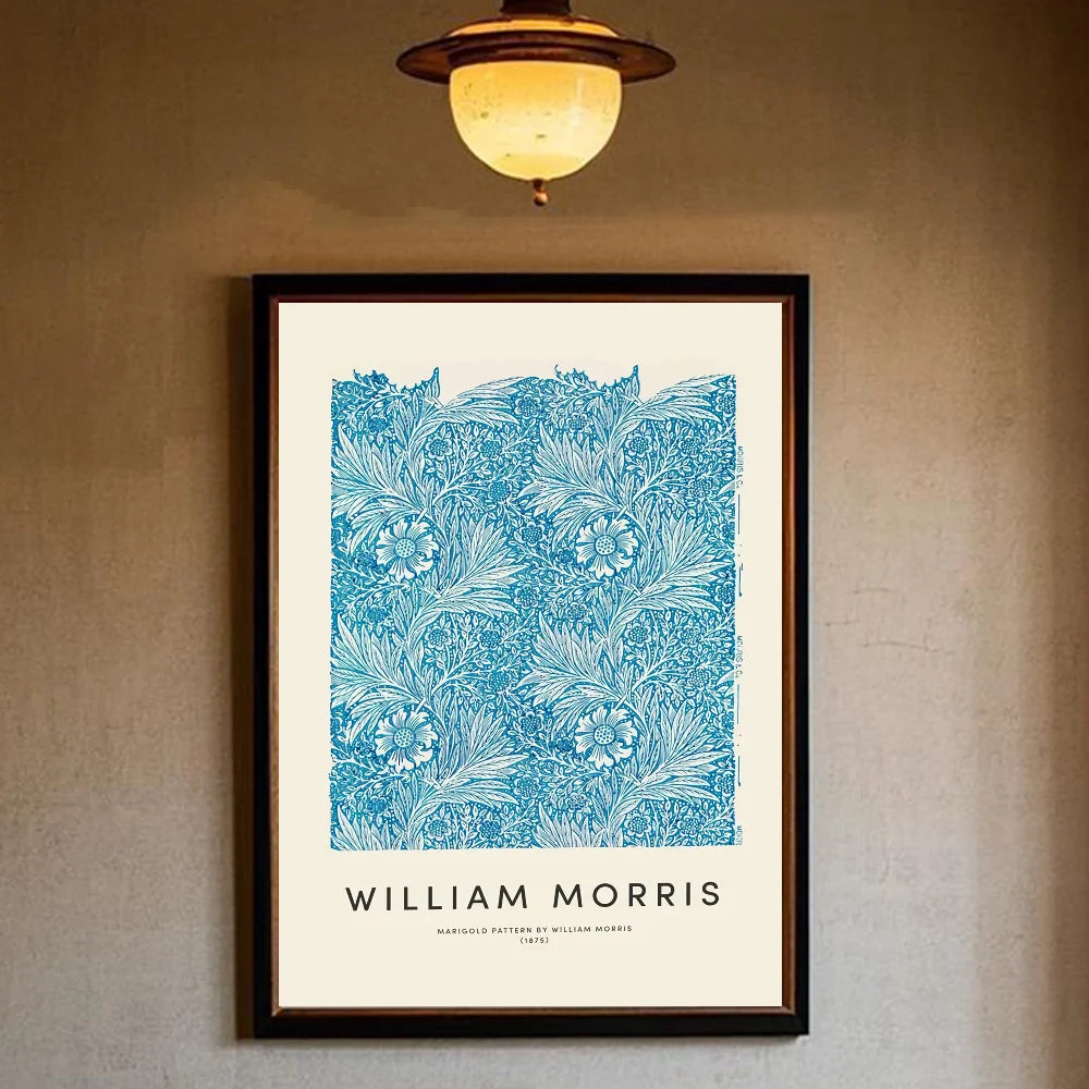 William Morris Animals & Flowers Wall Poster | HD PVC Art Decorative Wall Poster Peaceful Pleasures Health and Wellness