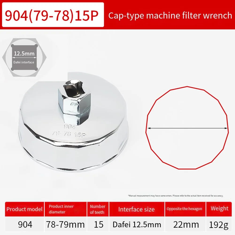 64–89mm Oil Filter Removal Wrench | 1/2" Square Drive Tool