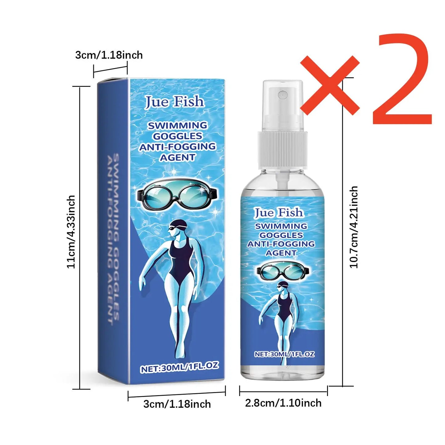 Anti-Fog Eyeglass & Goggle Cleaning Spray 30ml | Lens Defogger