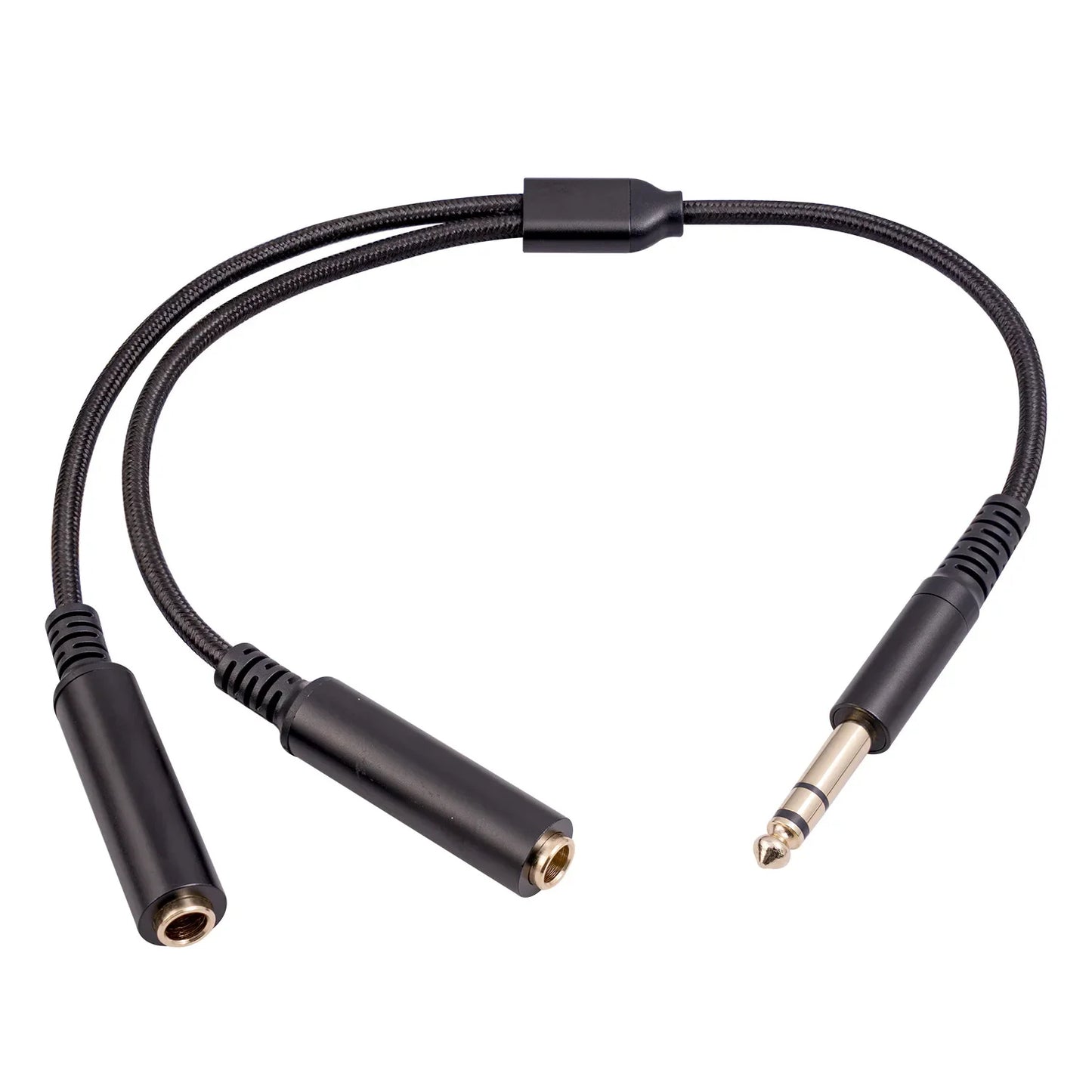 Dual Female Audio Cable Y Splitter 1 Male 2 Earphone Headset