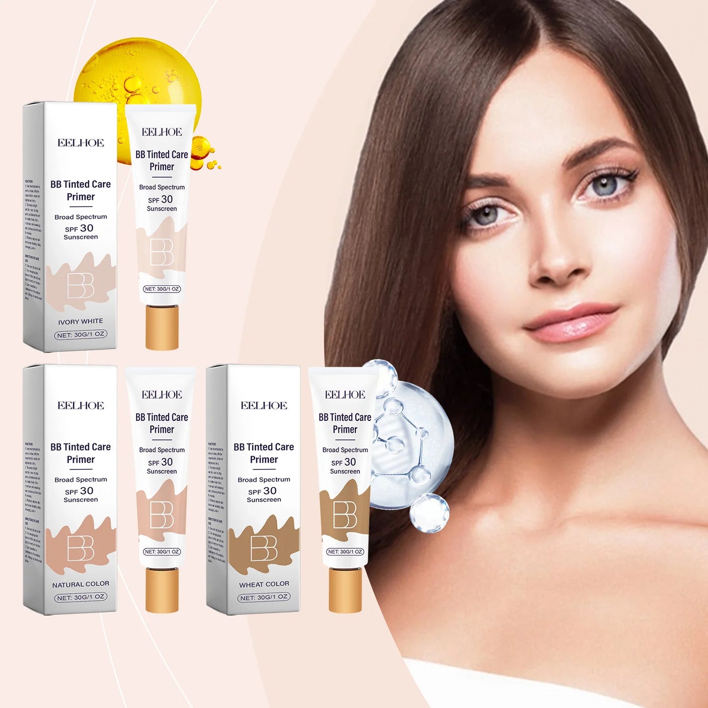 BB Cream SPF 30+ Tinted Moisturizer – Hydrating Full Coverage