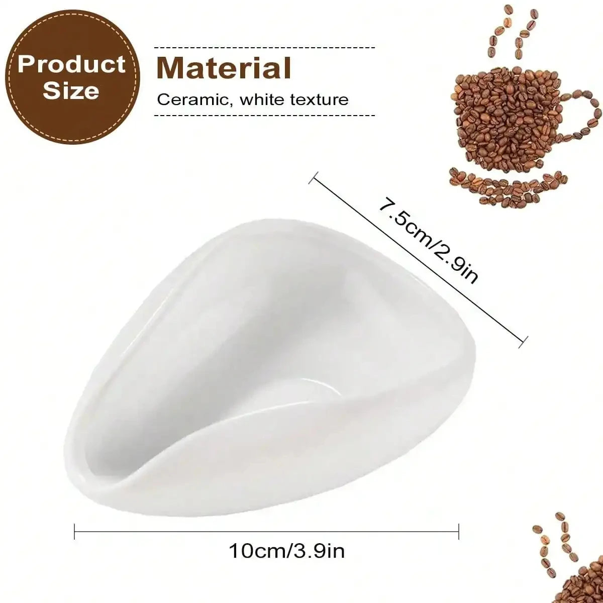 Coffee Beans Dosing Cup, Ceramic Tea&Coffee Beans Vessel, Ceramic Dosing Vessel fit Coffee or Tea, Best Gift Peaceful Pleasures Health and Wellness