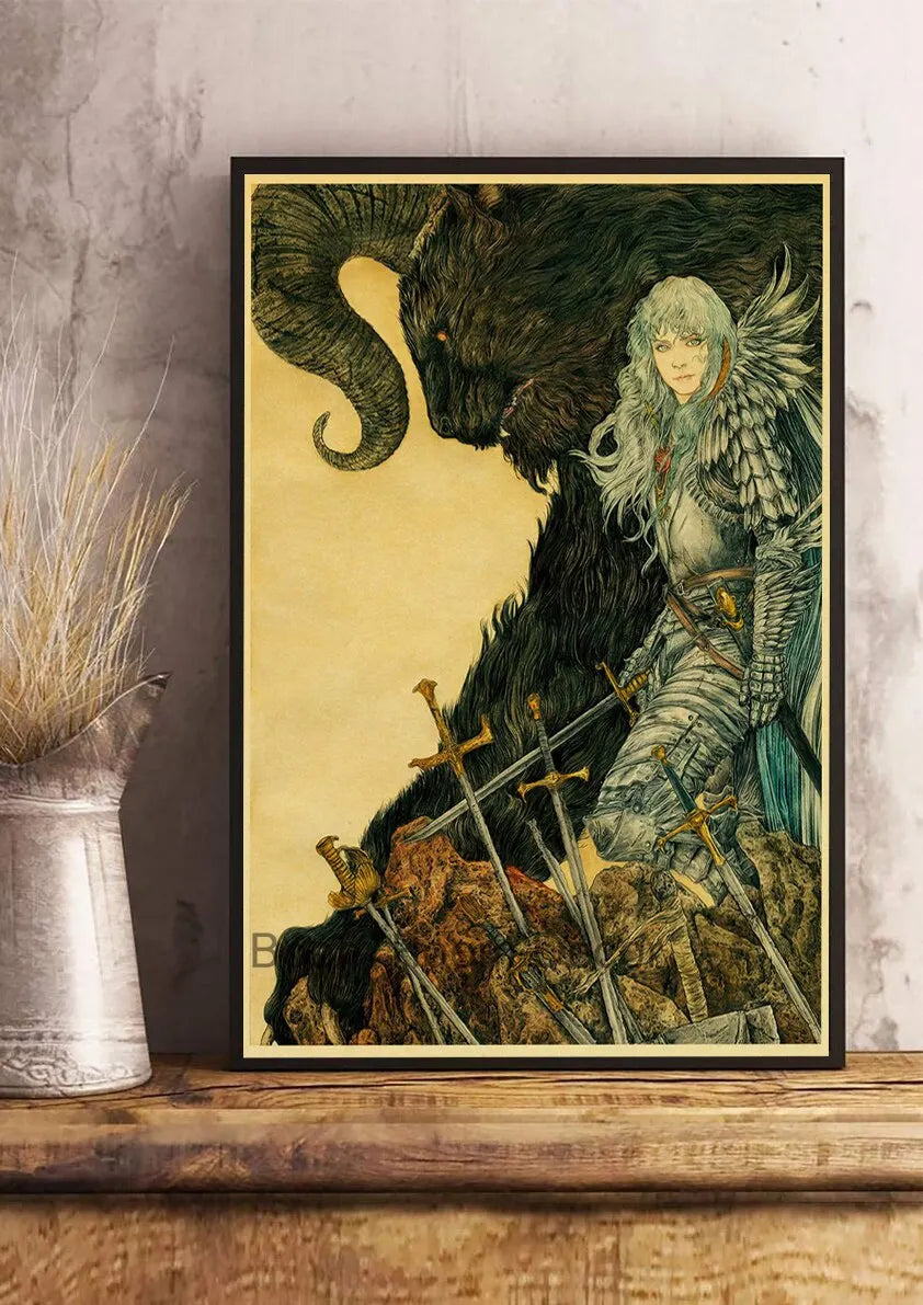 Berserk Anime Canvas Wall Art Retro Poster | Home Décor