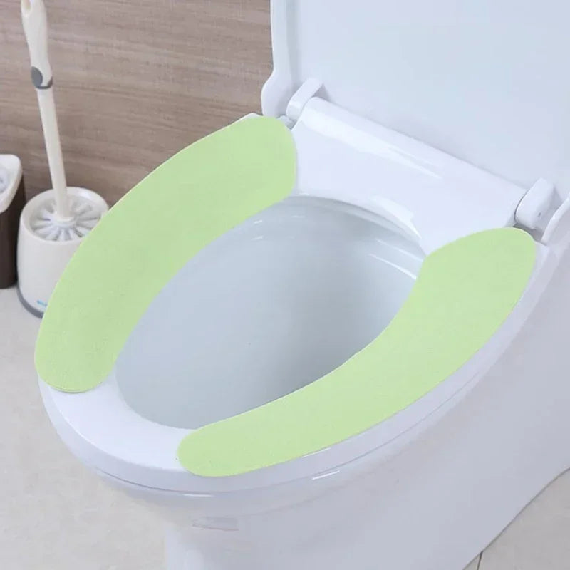 Soft Flannel Toilet Seat Cover Stickers – Washable 1 Pair
