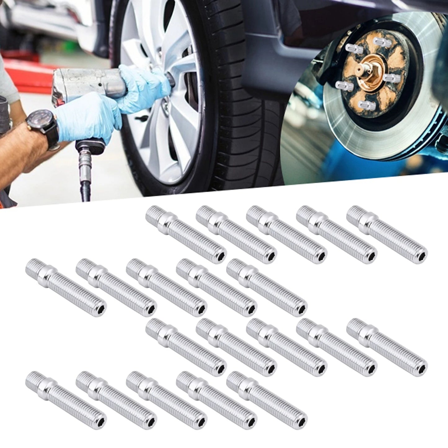 50mm M12x1.5 Extended Wheel Studs Conversion Kit – 20 Pcs
