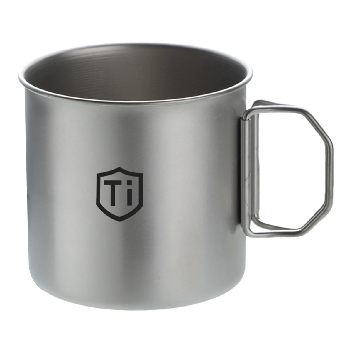 Titanium Alloy Mountainhiker Camping Cups with Foldable Handle Camping Coffee Mug Ultralight for Touring Trips Outdoor Hiking Peaceful Pleasures Health and Wellness Large