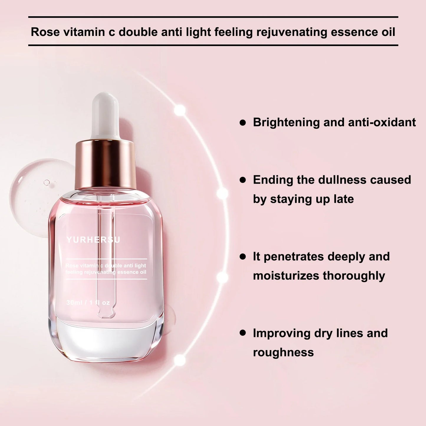 Rose Vitamin C Antioxidant Essence | Radiance Boost Face Serum