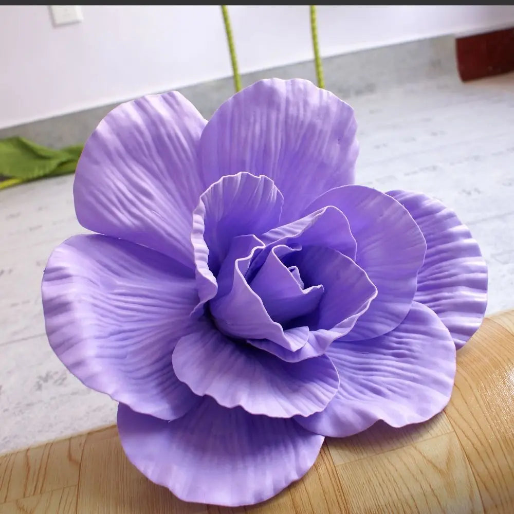 30cm Giant PE Foam Silk Rose Artificial Flower Branch | Wall Decor