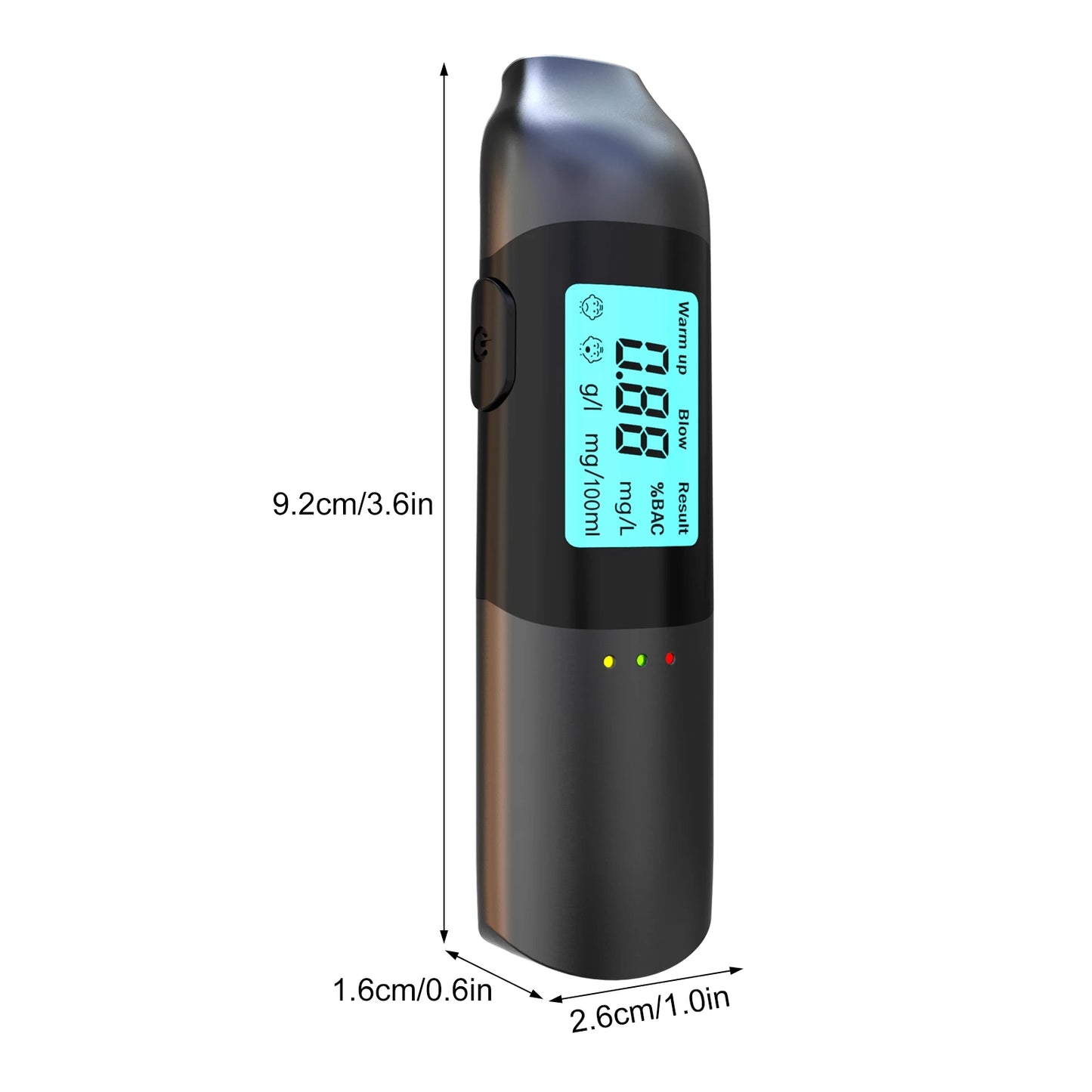 Contactless Breathalyzer Portable Rechargeable Breath Analyzer LED