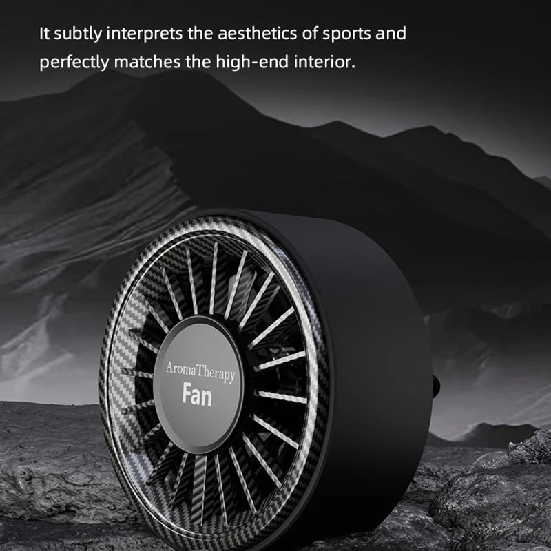 Lenovo Portable Mini Car Fan Clip on Aroma Cold Air Diffuser 2 in 1 Strong Wind Vent Fan Air Freshener RGB Light Car Accessories Peaceful Pleasures Health and Wellness