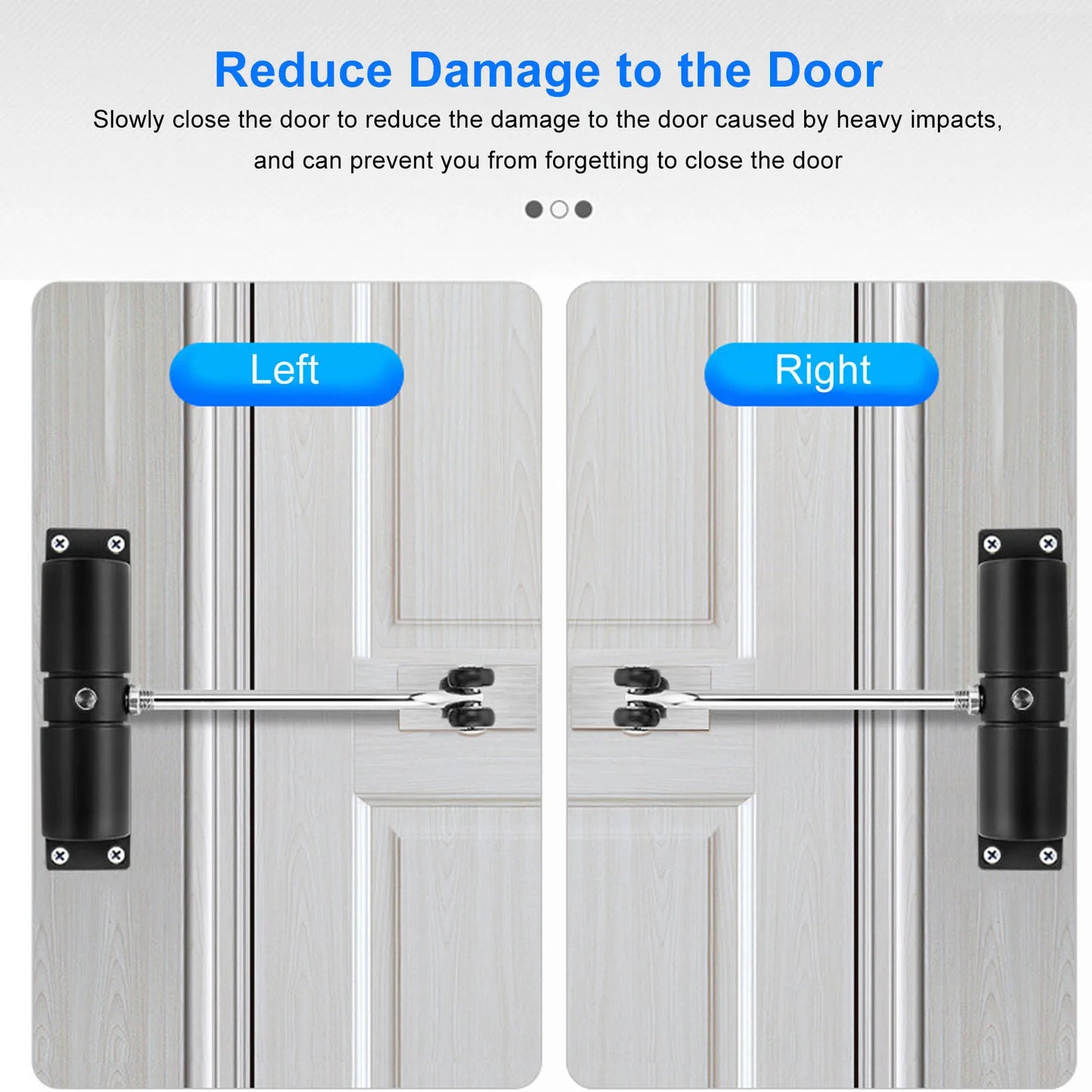 Automatic Door Closer Quiet Aluminum Alloy Self Closing Door Mechanism for Home Hotel Office Door Closer Spring Door Closer Peaceful Pleasures Health and Wellness