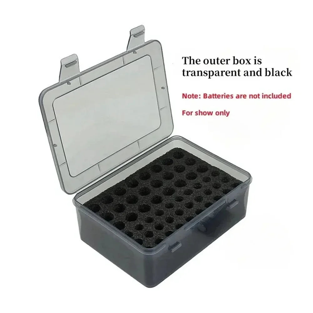 AA AAA Battery Organizer Box – 54-Cell Storage Case & Dispenser
