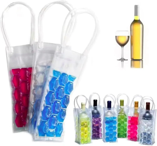Ice Chiller Bag for Wine Bottle Cooler for Party Cooler for Red White Champagne or Sparkling Gel Cooling Holder Freestanding Peaceful Pleasures Health and Wellness