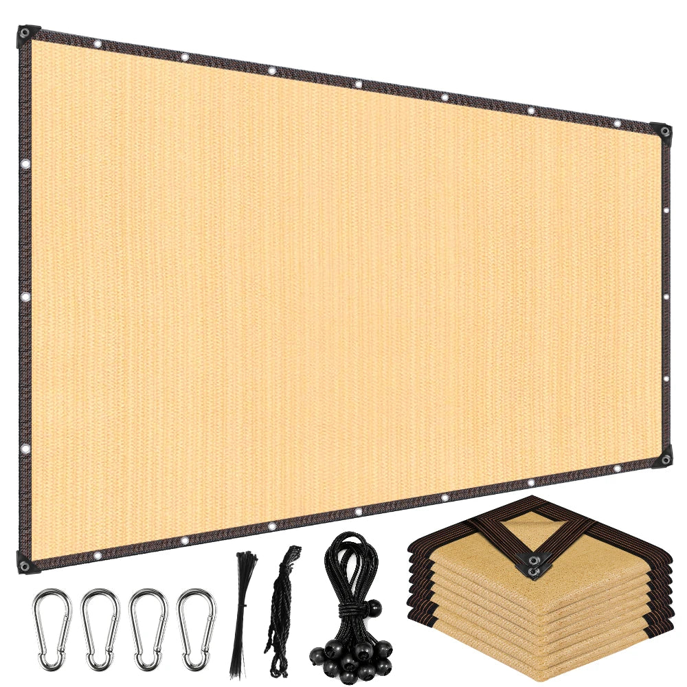 50% HDPE Sun Shade Cloth with Grommets | Garden & Patio