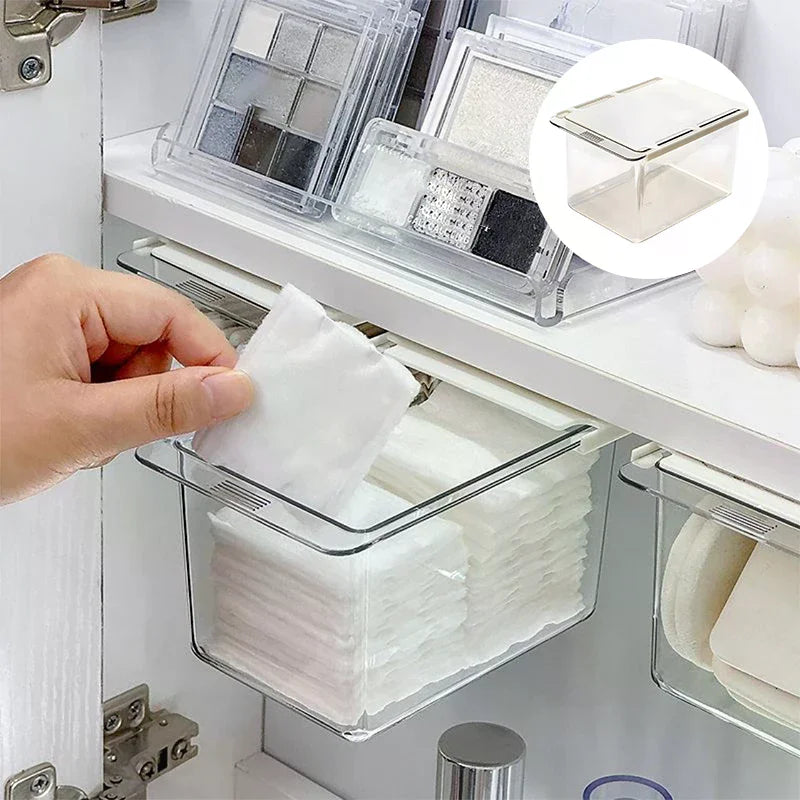 Bathroom Pull-Out Storage Box for Cotton & Makeup | HELTC