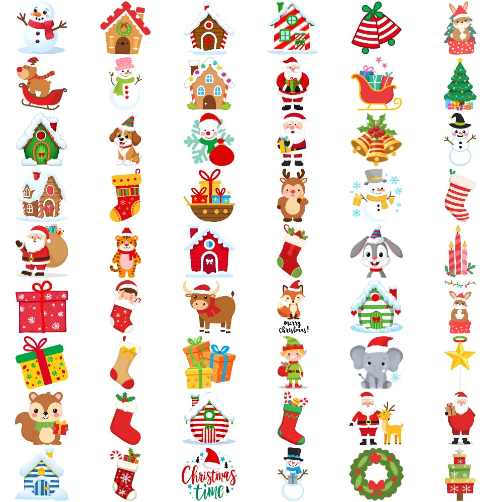 54pcs Christmas Temporary Tattoo Stickers for Kids – Holiday Set