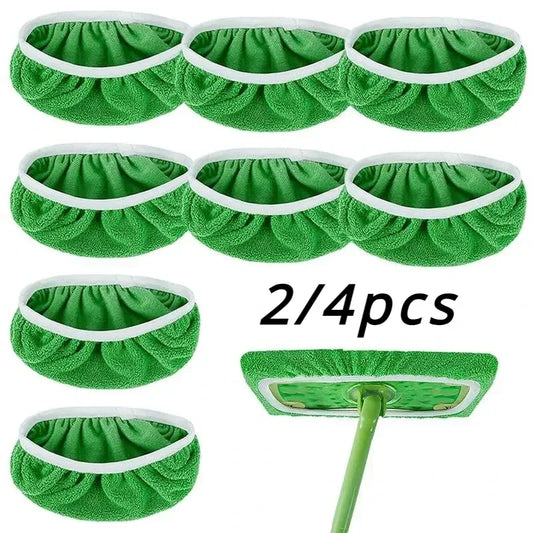 Reusable Microfiber Flat Mop Replacement Pads | 4-Pack Mop Replacement Pads Peaceful Pleasures Health and Wellness