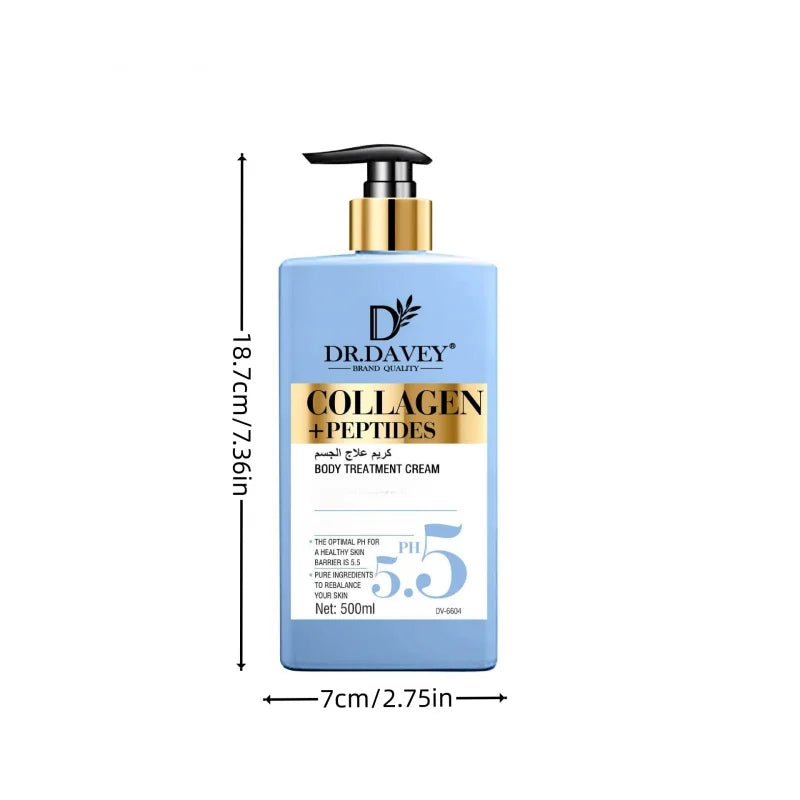 500mlLarge Capacity Collagen+Peptide Body LotionCollagen Body LotionBody Lotion Moisturizing Body Milk Refreshing Non-Greasy Hyd Peaceful Pleasures Health and Wellness