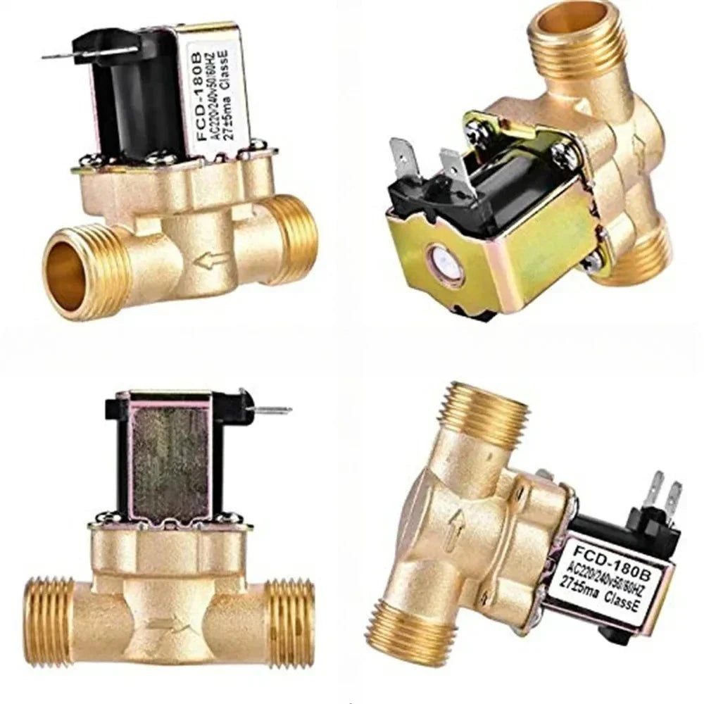 Brass N/C Solenoid Valve 12V 24V 220V – G1/2" & G3/4" Water Flow