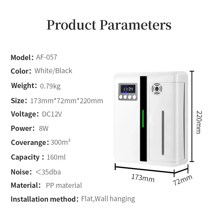 NAMSTE Wall Mounted Aroma Diffuser Bluetooth NMT-057 Peaceful Pleasures Health and Wellness