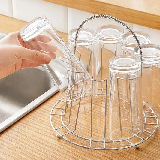 European Cup Rack Stand Holder Simpleart Standing Mug Saucer Ceramic Peaceful Pleasures Health and Wellness