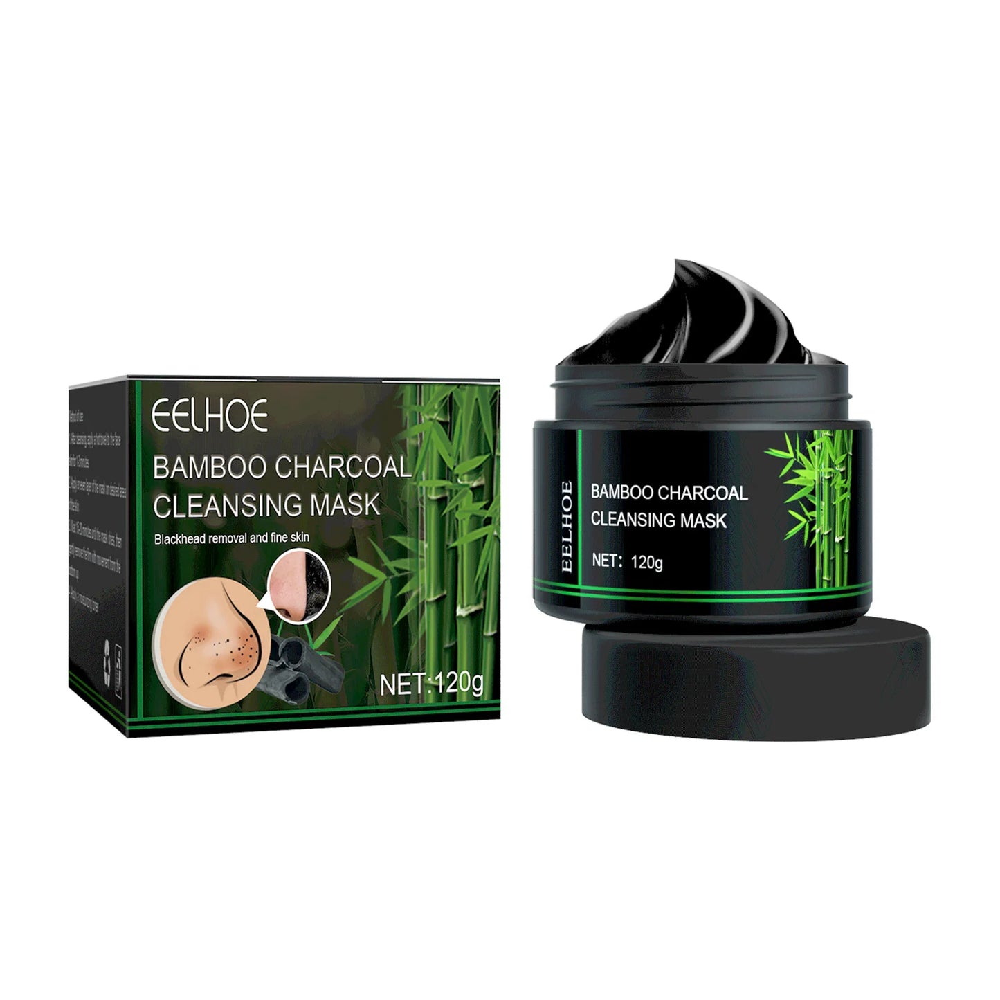Bamboo Charcoal Blackhead Peel-Off Mask – Deep Pore Cleansing Peaceful Pleasures Health and Wellness 120g Boxed