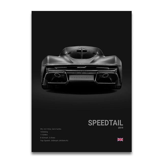 SENNA 720S ARTURA Canvas Wall Art Print Poster P1 765LT Supercar Decorative Painting Modern Home Decor Car Lover Gift Unframed Peaceful Pleasures Health and Wellness