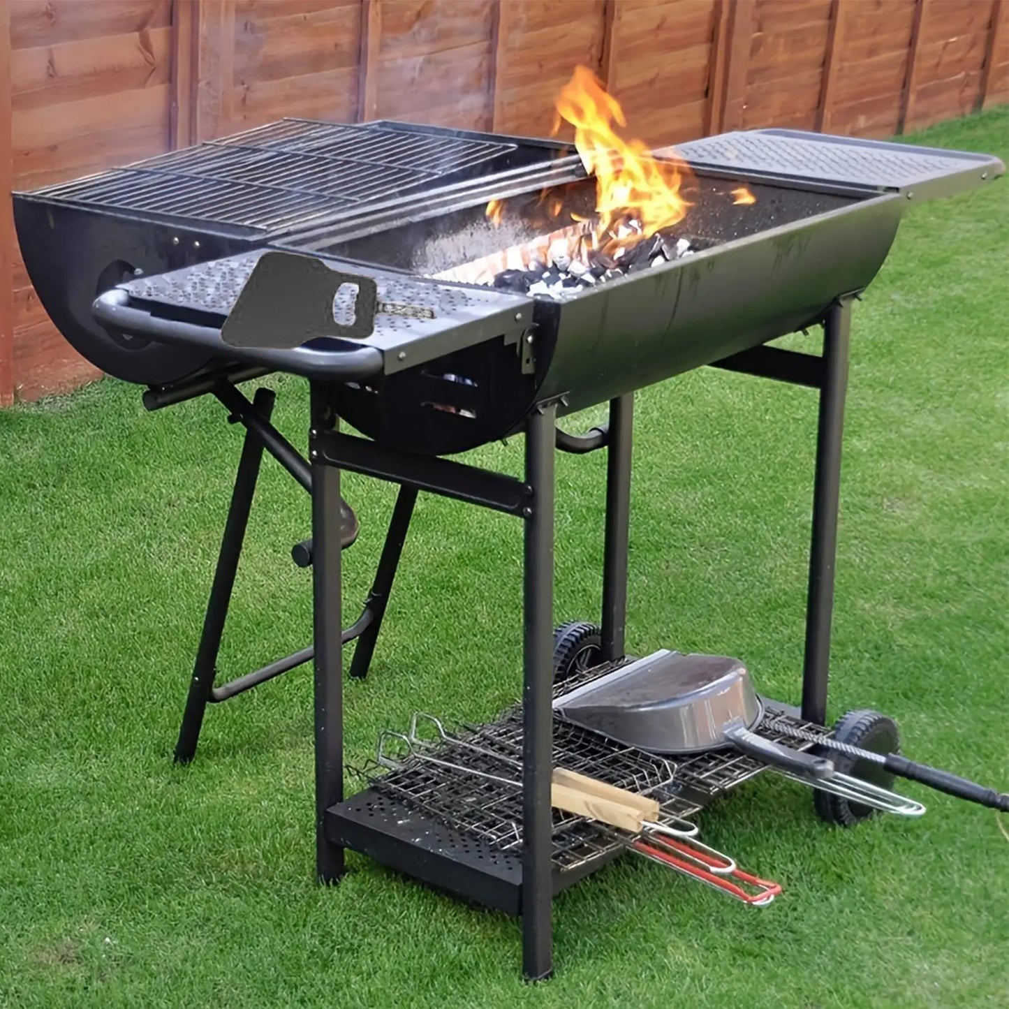 Portable BBQ Hand Fan | Manual Fire Starter for Camping & Grilling