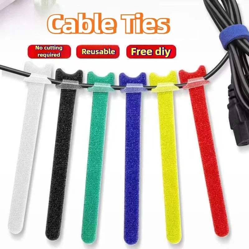 Reusable Hook & Loop Cable Ties 20cm 50pcs – Wire Organizer Reusable Cable Ties Peaceful Pleasures Health and Wellness