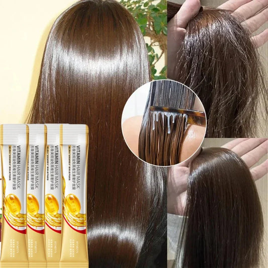 Vitamin B5 No-Steam Hair Mask 10ml – Salon Moisture & Smooth Hair Conditioning Mask Oasis Select 5Pcs
