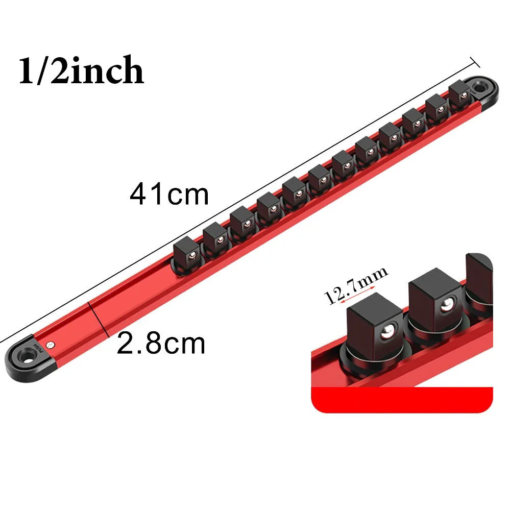 360° Swivel Magnetic Socket Organizer – 1/4, 3/8 & 1/2 Inch