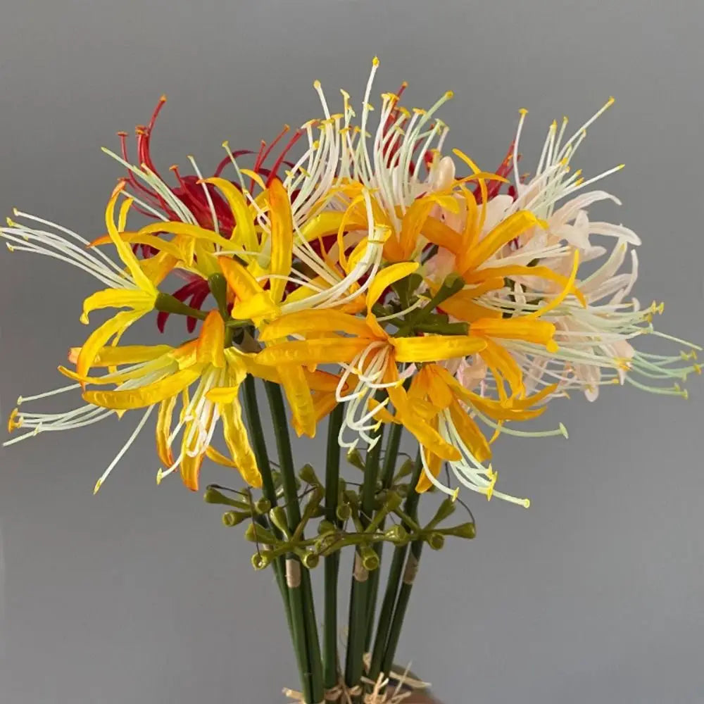 Silk Higanbana Artificial Flower 60cm | Red Spider Lily Decor