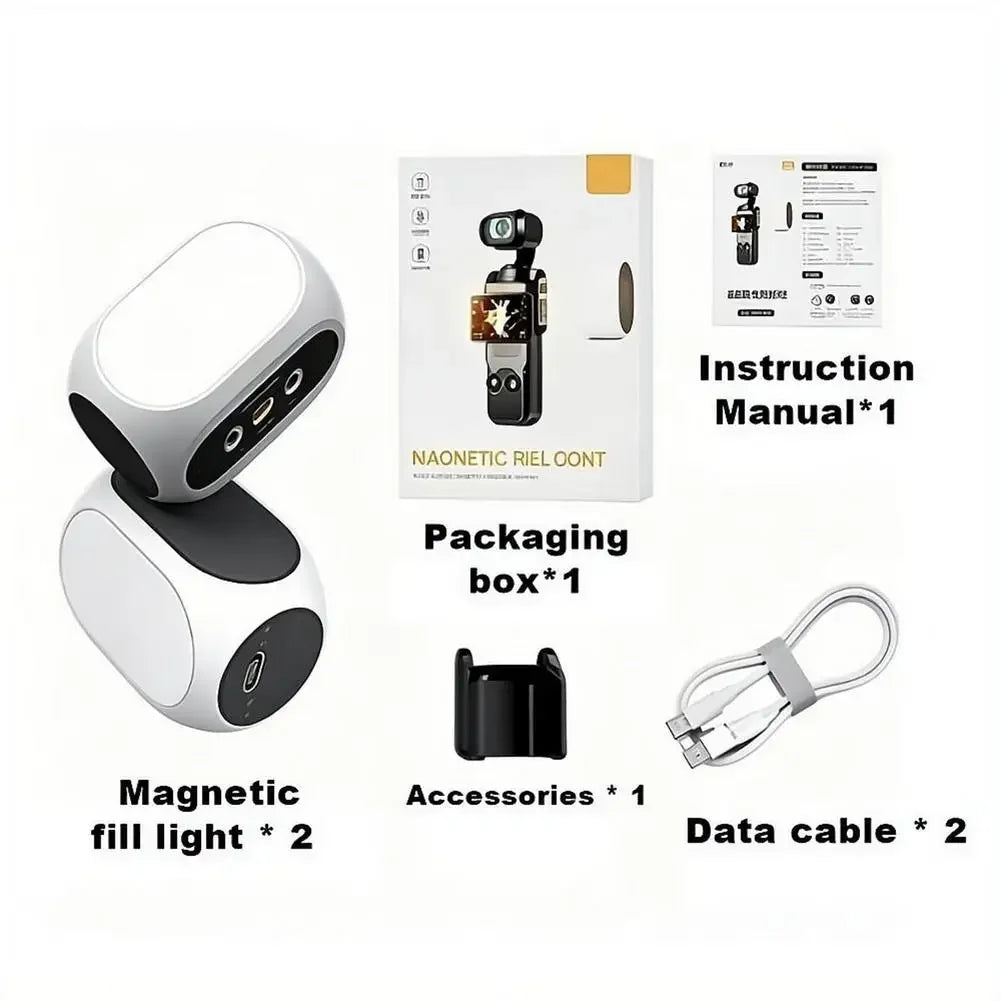LED Light for DJI OSMO Pocket 3 Magnetic Fill Light Action Camera Adjustable Photography Lighting for DJI OSMO Pocket 4 Peaceful Pleasures Health and Wellness