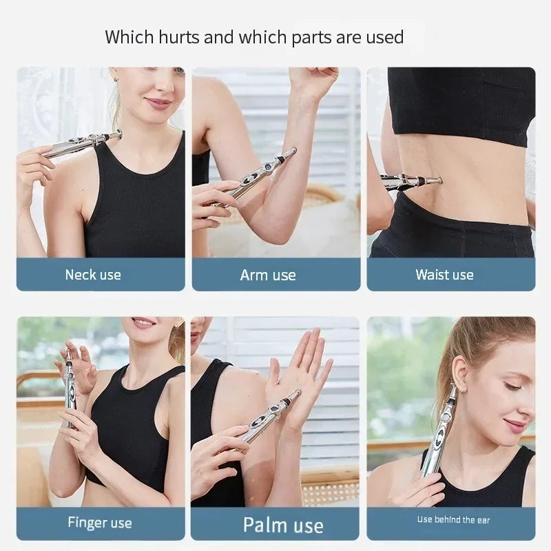 1/3PCS Electronic Acupuncture Pen Relief Pain Massage Point Meridian Energy Meridian Acupuncture Acup Material Without Battery Peaceful Pleasures Health and Wellness