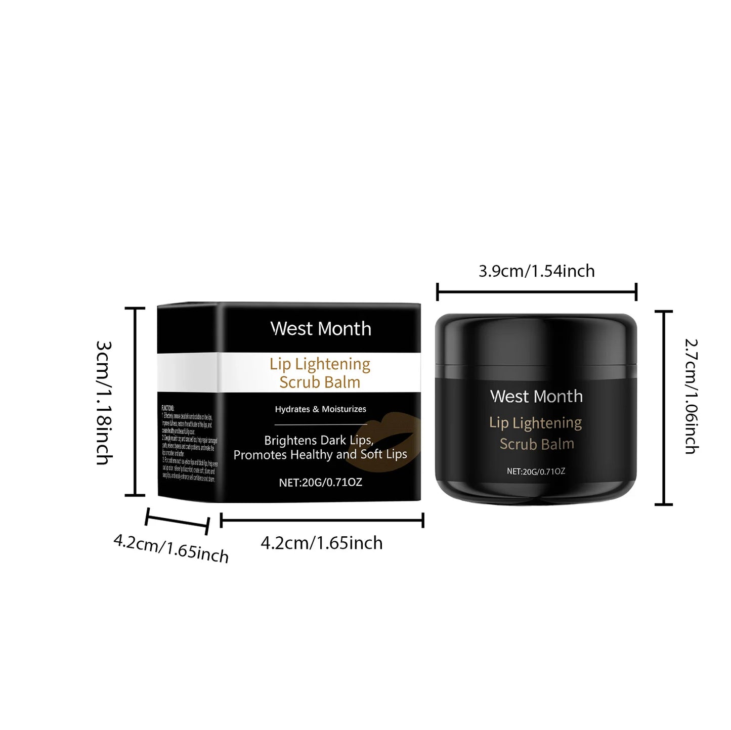 Lip Scrub Exfoliator – Hyaluronic Acid, Vitamin C & Aloe