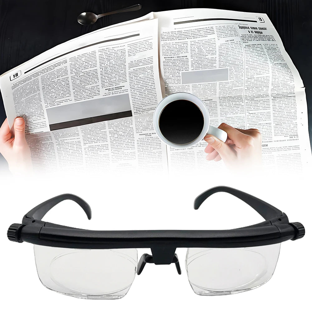 -6D To +3D Adjustable Degree Reading Glasses Variable Focus Distance Myopia Presbyopia Eyeglasses Auto Adjusting Reading Glasses Peaceful Pleasures Health and Wellness