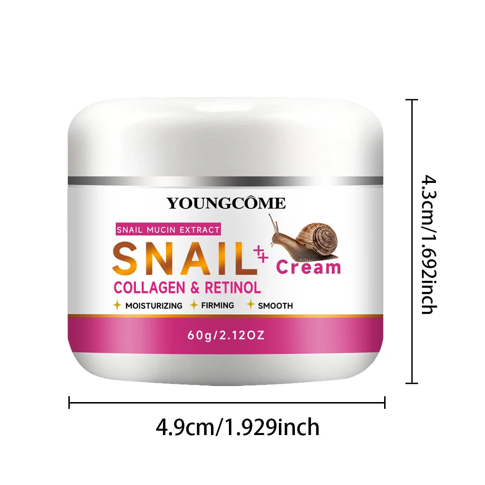 Snail Collagen Retinol Facial Cream Moisturiser Facial Anti aging Whitening Skin Care Repair Fade Fine Lines Whitening Skin Peaceful Pleasures Health and Wellness 60g