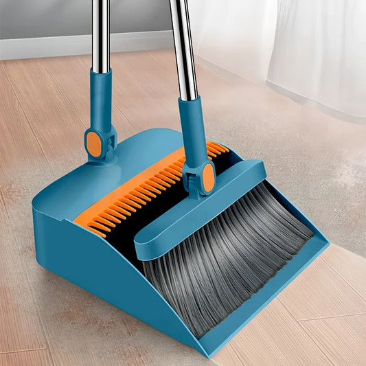 180° Rotary Broom & Dustpan Set | Long Handle, Hair Comb Broom & Dustpan Set Peaceful Pleasures Health and Wellness