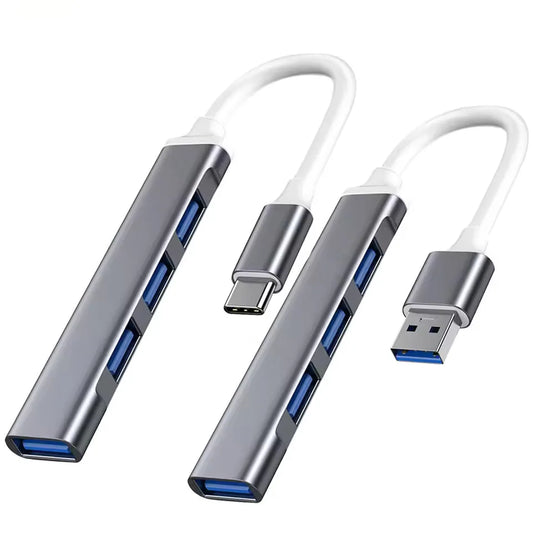 USB-C to 4-Port USB 3.0 Hub OTG Adapter | 5Gbps MacBook PC USB-C Hub Adapter Peaceful Pleasures Health and Wellness