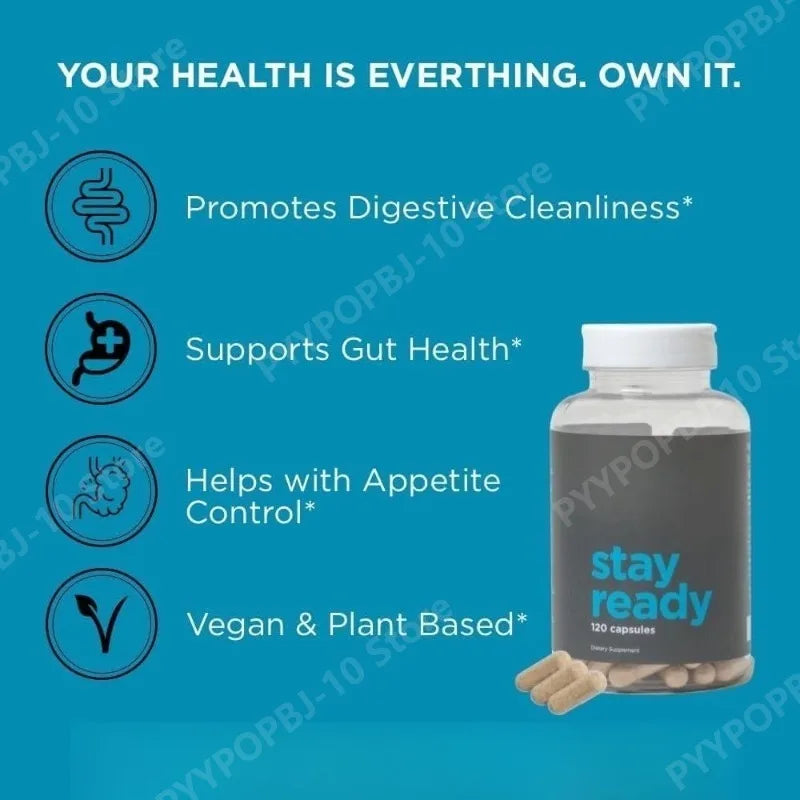 Psyllium Husk Fiber Capsules – Plant Based Vegan, 120 Caps
