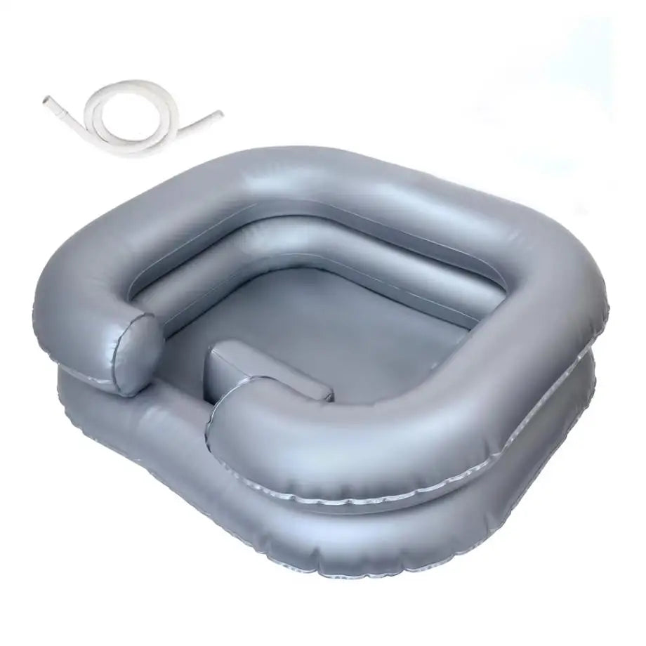 Inflatable Shampoo Basin - Portable Shampoo Bowl, Hair Wash Tub for Dreadlocks and at Home Sink Washing Peaceful Pleasures Health and Wellness GRAY