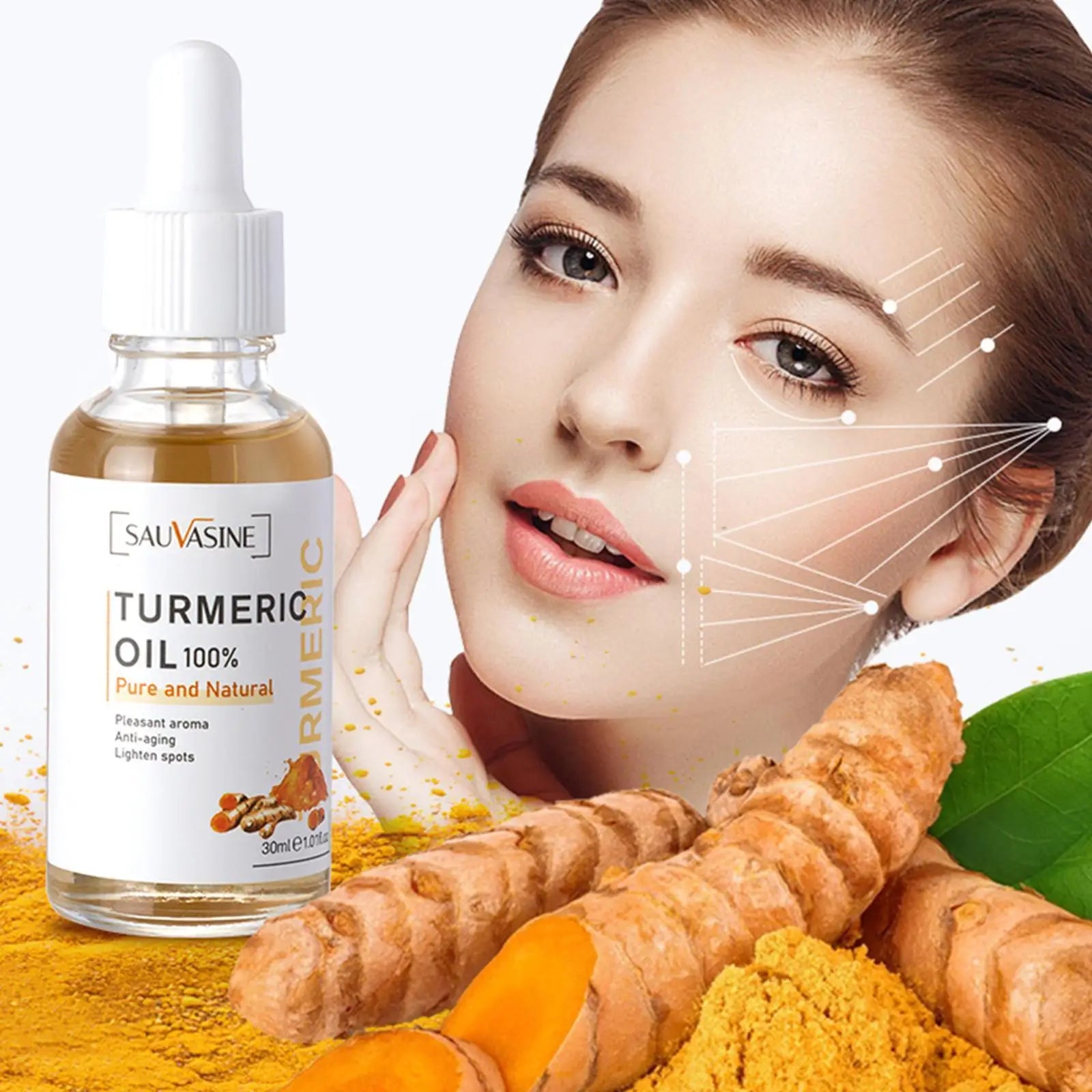 Jaysuing 5-Piece Turmeric Facial Skincare Set – Serum, Cleansing Cream, Oil, Moisturizer & Soap for Radiant, Clear Skin Peaceful Pleasures Health and Wellness