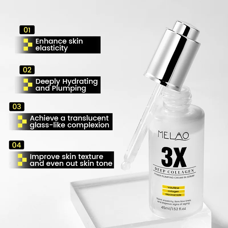 Deep Collagen Volufiline Anti-Wrinkle Serum Hydrating And Moisturizing Double Serum Improves Fine Lines And Skin Elasticity Peaceful Pleasures Health and Wellness
