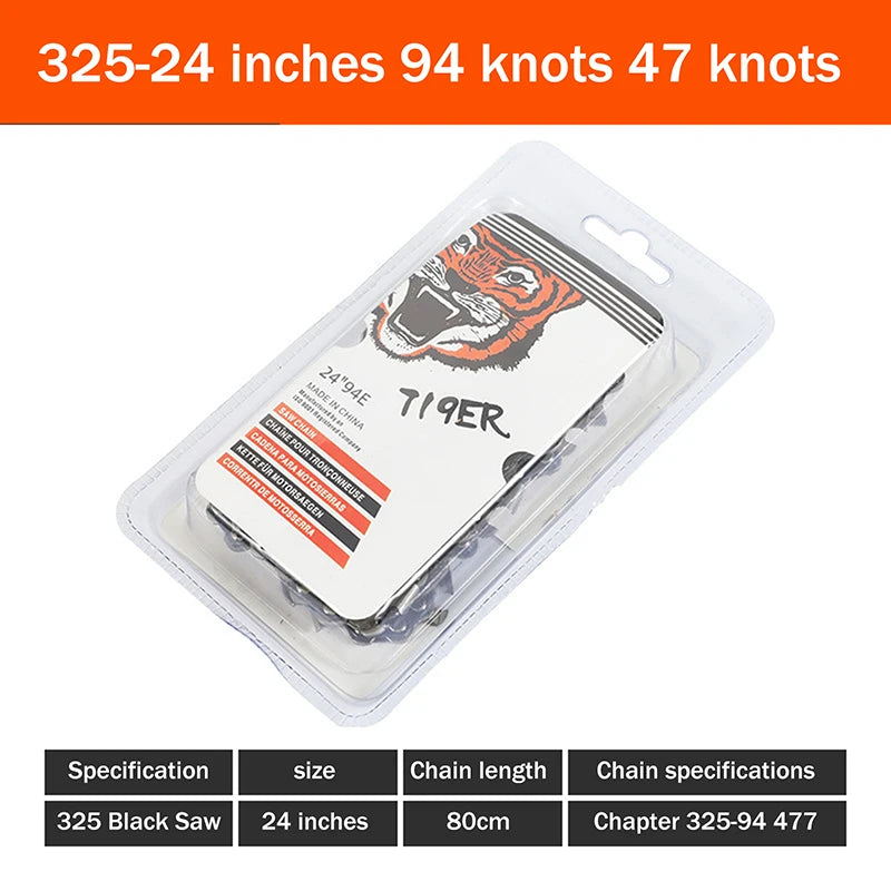 New 18/20/22/24 Inch Metal Chainsaw Chain Spare Parts Link Chainsaw Saw Chain Blade Electric Saw Accessories For Wood Cutting Peaceful Pleasures Health and Wellness 24inch