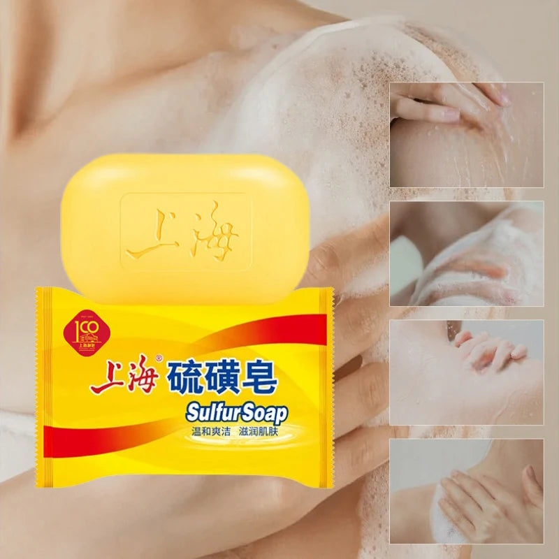 Shanghai Sulfur Soap 85g Mild And Refreshing Cleansing Soap For Face Body Wash Laundry Multipurpose Bath Soap For Daily Use Peaceful Pleasures Health and Wellness