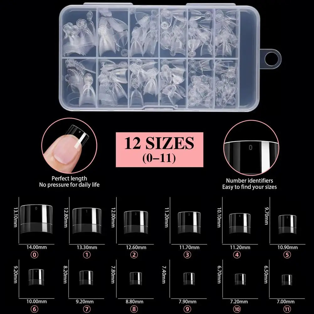 120pcs Almond Fake Nails Half Matte Pre-Buff Gel Tips 12 Sizes Press-On Nail Tips Peaceful Pleasures Health and Wellness B